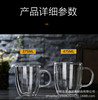 High -borosilic glass double -layer coffee cup bubble cup with lid office water cup water cup with handle tea cup