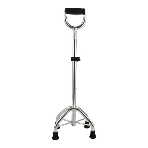 Aluminum alloy extendable four-legged snow cane with extra-thick handle, lightweight shock-absorbing foot pad, wholesale and dropshipping