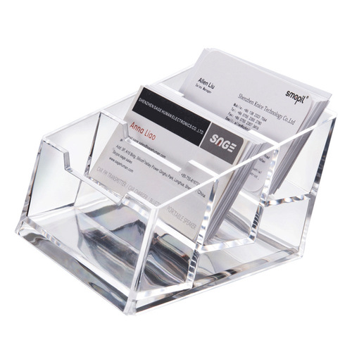 Transparent single-layer plastic business card holder for exhibition business desktop business card box simple double-layer three-layer business card holder card holder