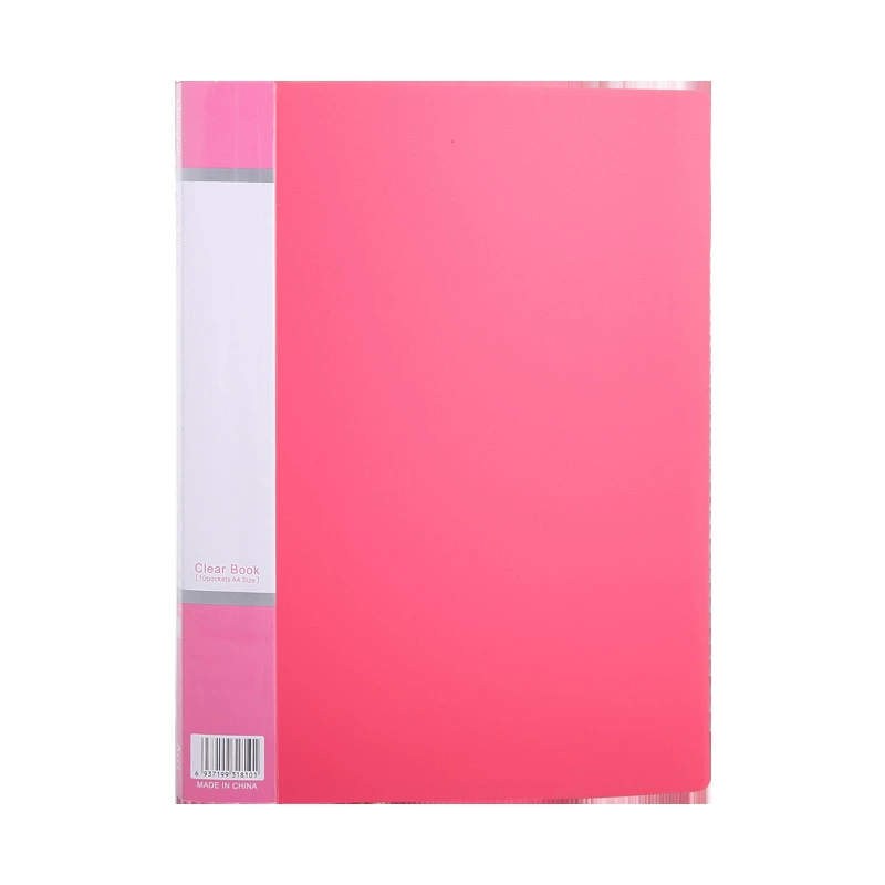 A4 Color Transparent Insert Page Binder Folder for Student File Records Contracts Piano Scores Exam Papers Storage Album
