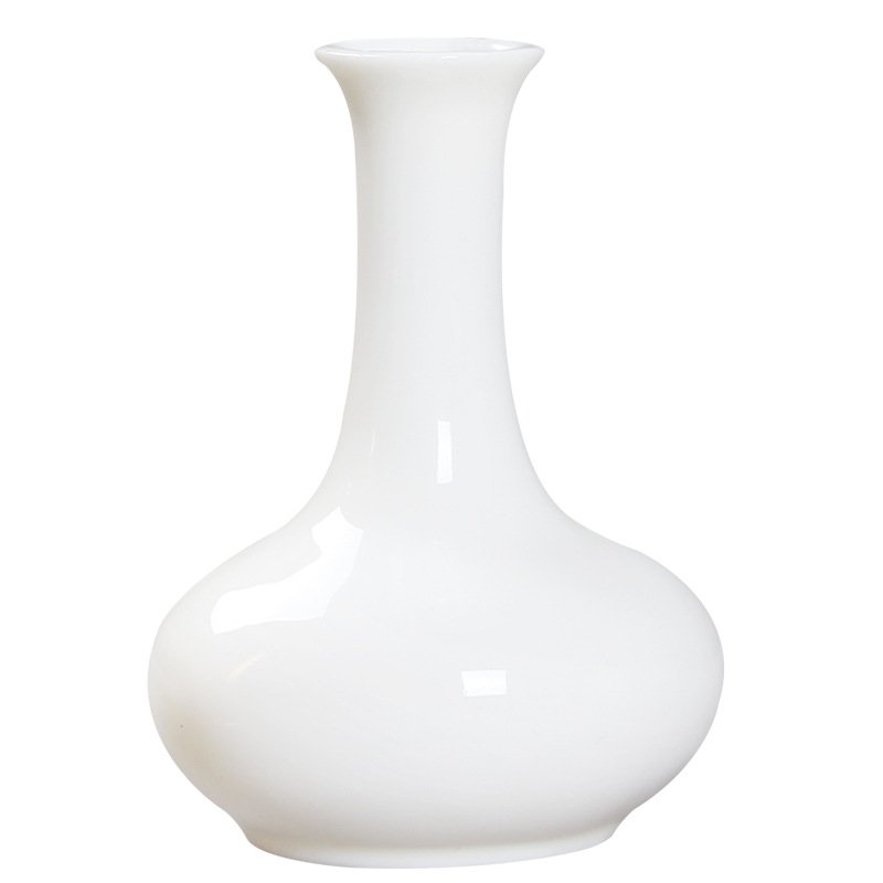 Winjiang simple porcelana blanca seca florero decoración mini blanco cerámica Arreglo de La Flor mesa de té decoración hidropónica flor