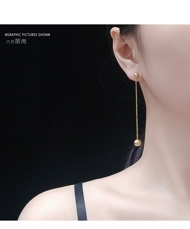 Fashion Steel Ball Titanium Steel Material Non-fading Earrings Wholesale Nihaojewelry display picture 7