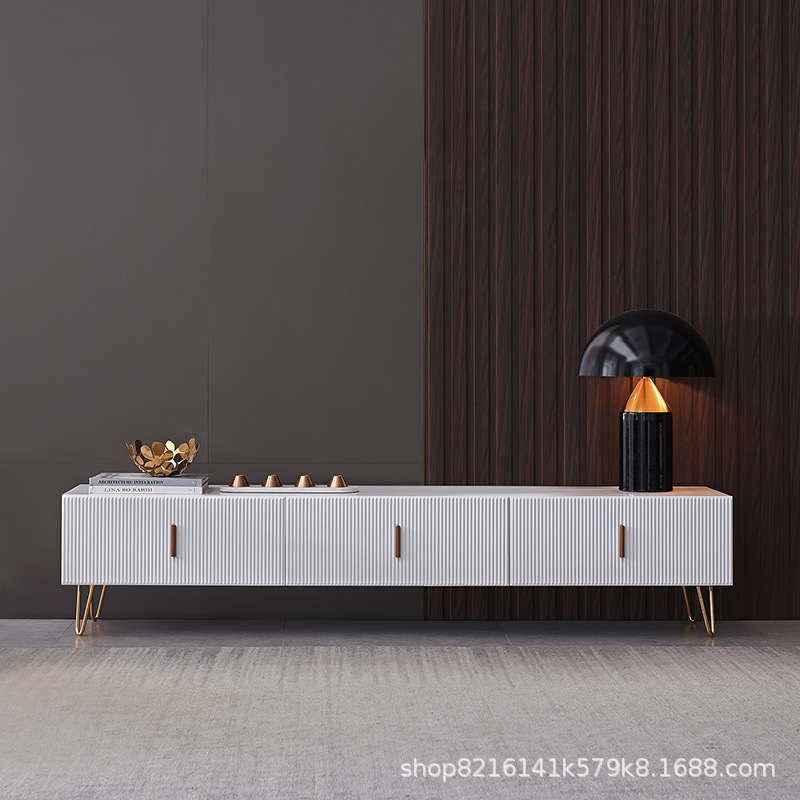 北歐輕奢ins電視櫃茶幾組合1.8米地櫃現代簡約小戶型客廳電視機櫃