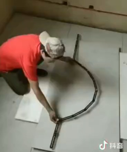 Multifunctional special-shaped brick laying tile artifact twelve folding ruler masonry floor tile laying tool aluminum alloy four folding ruler