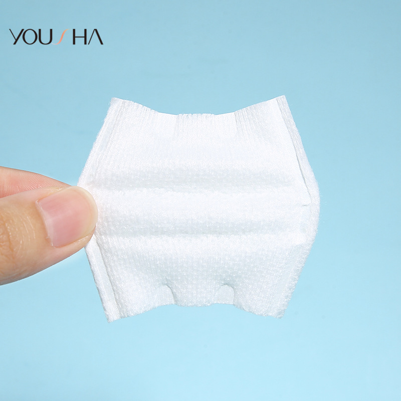 Yousha 120 piezas removedor de maquillaje de doble cara de doble efecto sándwich de algodón almohadilla de algodón cosmética fábrica al por mayor YV121