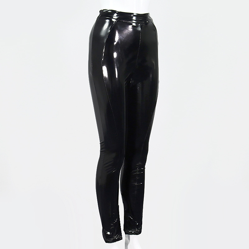 Autumn and winter sexy high waist tight-fitting leather pants  NSMI26158