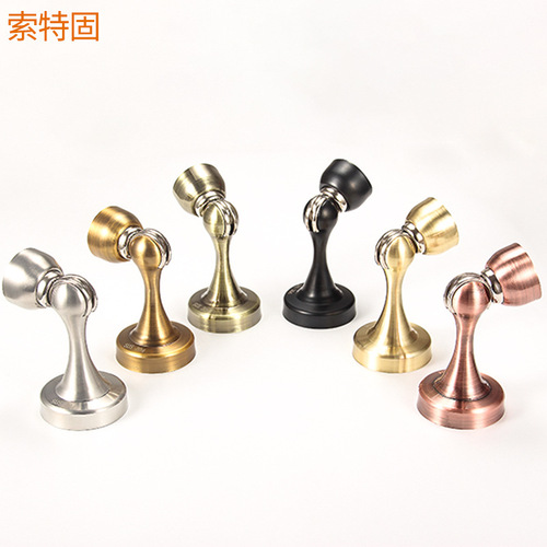 Door suction no punching 304 stainless steel strong magnetic anti-collision door stop bedroom bathroom new magnetic anti-theft door wall suction