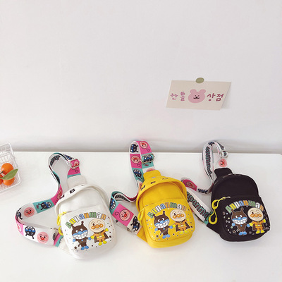 新款韩版卡通印花胸包潮网红帆布包单肩斜挎少女学生小包一手货源