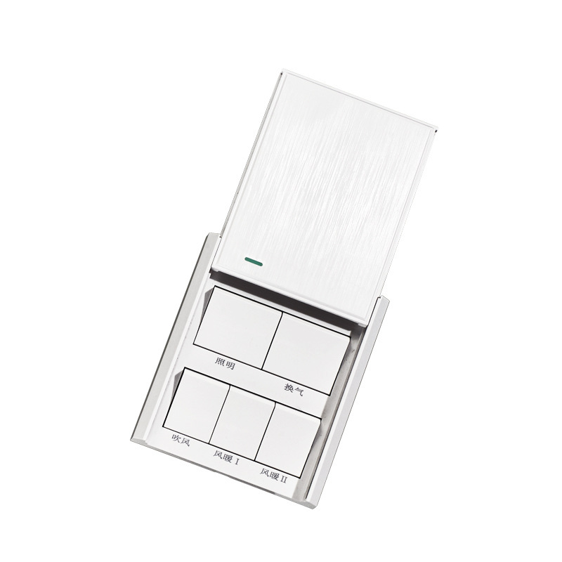 Slide-up white five-open