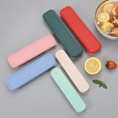Portable cutlery box, student wheat box, Korean style fork spoon chopsticks box, travel size chopsticks spoon, portable storage box