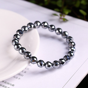 New terahertz faceted bracelet single circle 6-12mm couple fashion simple geometric bracelet jewelry wholesale PZ613783