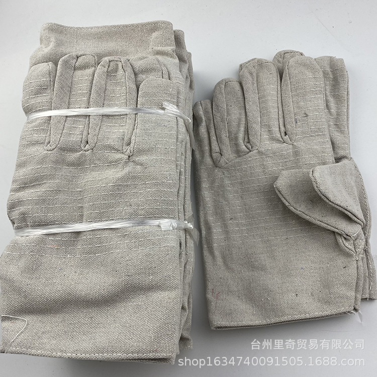 白棉帆布帆布手套24线布手套全衬耐磨隔热电焊机修厂用