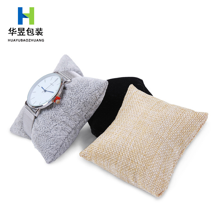 厂家现货批发小枕头胶胚手表枕项链展示丝绵表枕柜台展示手表枕头