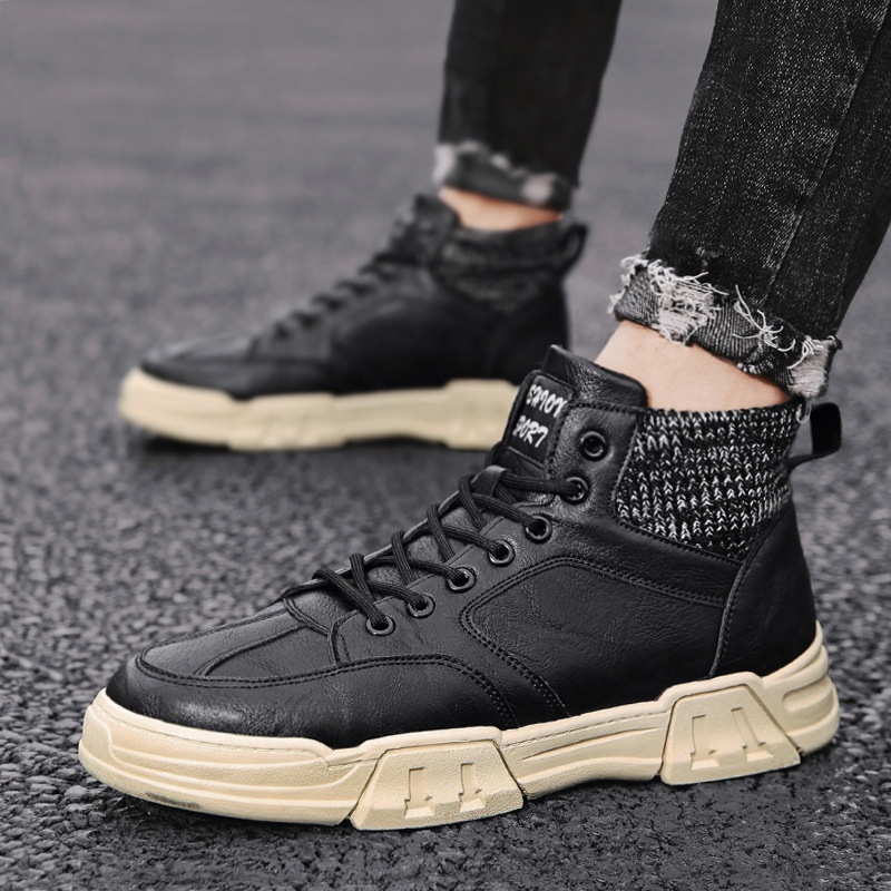 2020 new pattern Autumn and winter fashion man Gaobang gym shoes skate shoes Trend Versatile motion leisure time shoes Men's Shoes