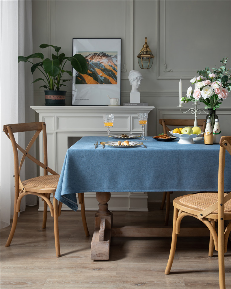Thickened Polyester-cotton Cotton-linen Modern Simple Solid Color Rectangular Coffee Table Cloth, Dining_voghion.com