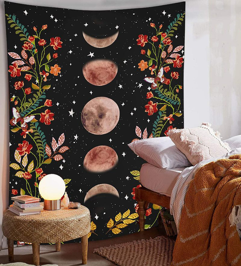 Bohemian Style Moon Phase Pattern Room Decoration Tapestry Wholesale Nihaojewelry display picture 10