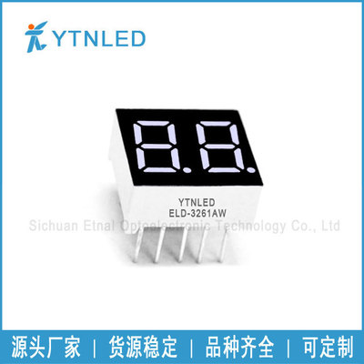 0.36英寸2位白色数码管ELD-3261AW/ELD-3261BW