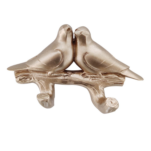 Cross-border wholesale home wall bird resin hook wall decoration door back seamless coat hook key rack sticky hook