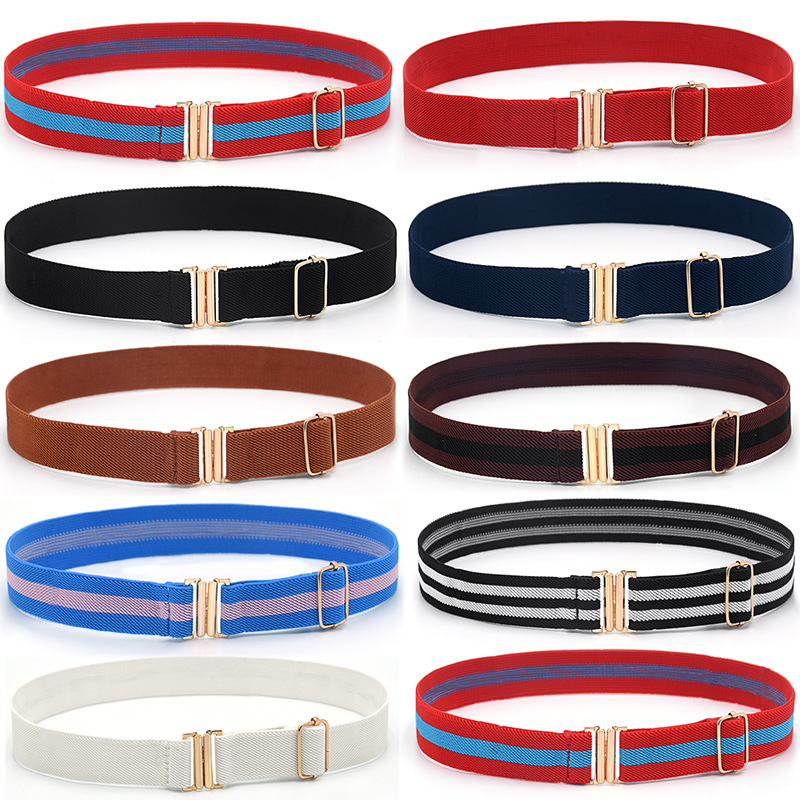 Banda elástica kindergarten lona niños y niñas entrenamiento militar niños estudiante cinturón elástico ancho de la correa 2,5 ajustable