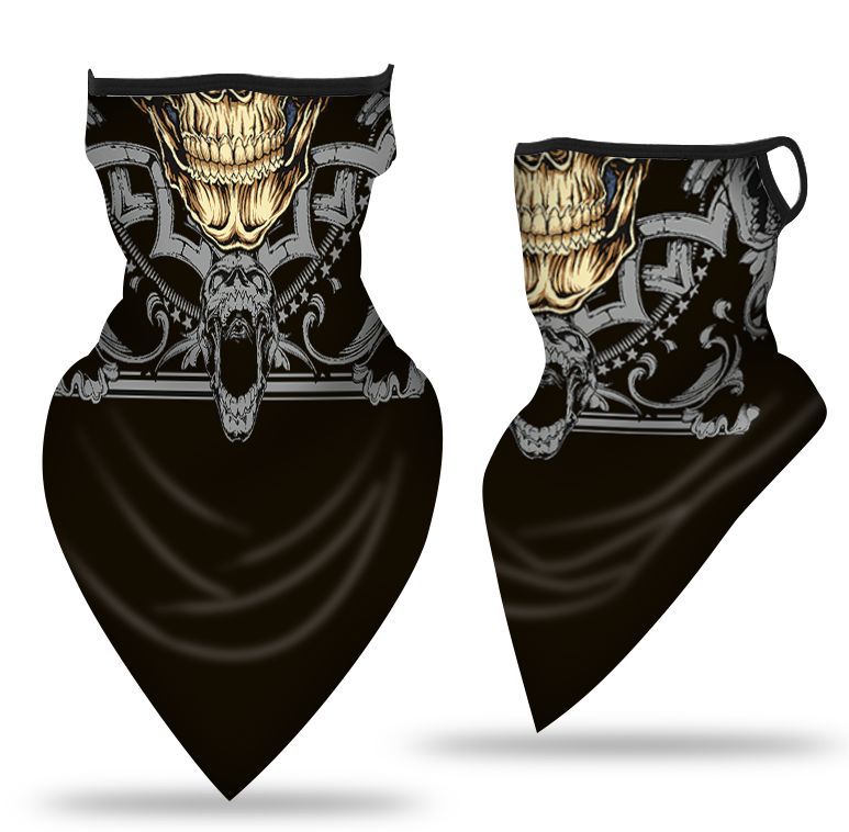 Oído-colgando triángulo bufanda hielo malla de seda máscara transpirable cuello cubierta al aire libre equitación pesca a prueba de viento protector solar cara toalla bufanda