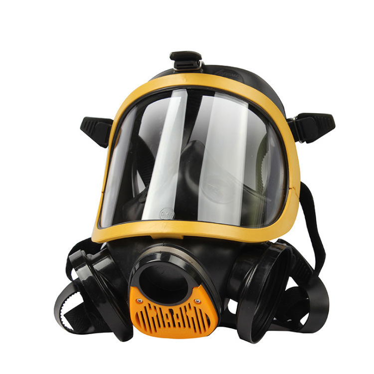 霍尼韦尔 1710641 Cosmo EPDM黄色双滤盒全面罩自吸式防毒全面具