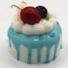 Round cream fruit cake [green]