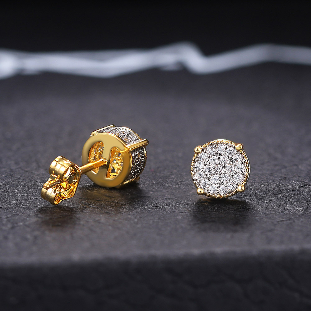 Fashion Geometric Copper Plating Zircon Ear Studs 1 Pair display picture 4
