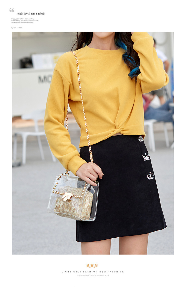 Women's Small Pvc Color Block Vintage Style Square Magnetic Buckle Shoulder Bag display picture 2