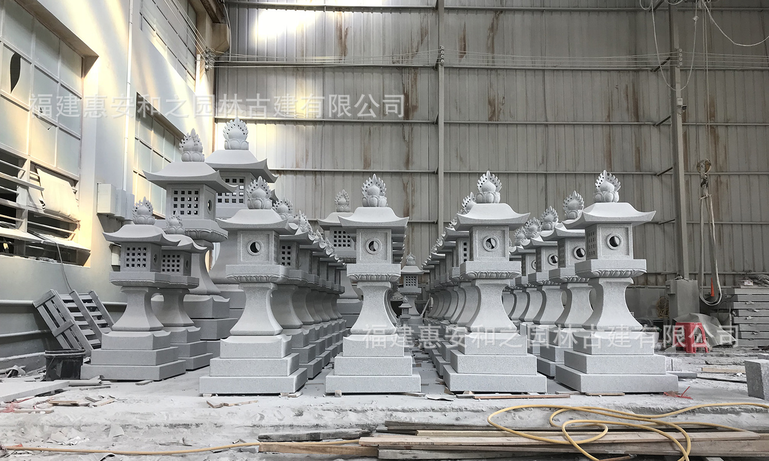 福建石灯笼雕刻 制作大理石石灯 石雕户外做旧石灯塔款式设计-阿里巴巴