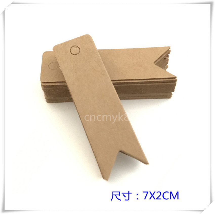 DIY空白牛皮纸异形吊牌烘焙礼物包装标签旗子形涂鸭标签