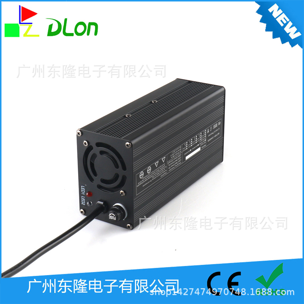 锂电池充电器500W大功率外卖车快速充电器43.8V10A电动车充电器