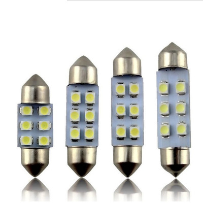 汽车双尖车顶灯 31mm 6SMD-1210 12v改装车厢灯 阅读灯 牌照灯|ru