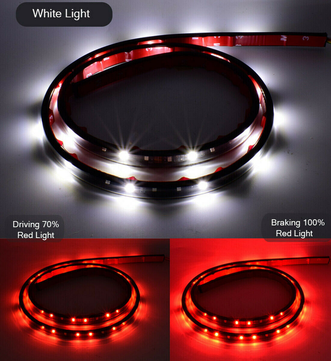 60 pulgadas pickup especial LED de dirección de freno bicolor LED tailgate luz barra