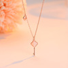 Small necklace, universal chain for key bag , silver 925 sample, internet celebrity, simple and elegant design