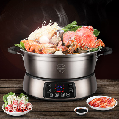 德國全自動升降電火鍋養生電飯煲多功能蒸煮壹體電熱鍋分體式