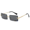 Sunglasses, square trend glasses solar-powered, 2022 collection, gradient, European style