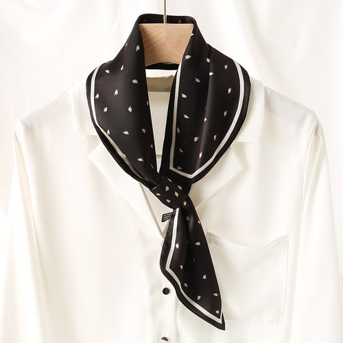 Korean spring and autumn new style literary scarf for women, fashionable and decorative scarf with sun protection silk scarf wholesale