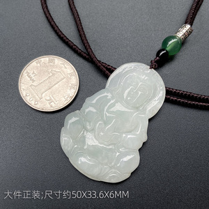 天然缅甸翡翠观音吊坠 A货玉石坠子四会玉器挂件代出证书直销代发
