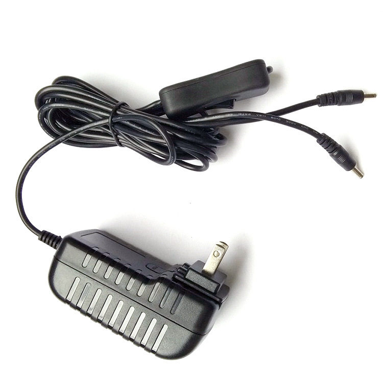转换AC头12V2A电源适配器 一出二带304开关 SAA CE UKCA ETL认证