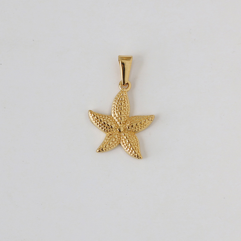 Stereo Eight Pointed Star Angel Libra Titanium Gold-plated Pendant Wholesale Nihaojewelry