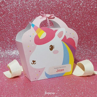 卡通独角兽礼品袋满月生日礼物袋喜糖袋手提袋包装袋纸袋子