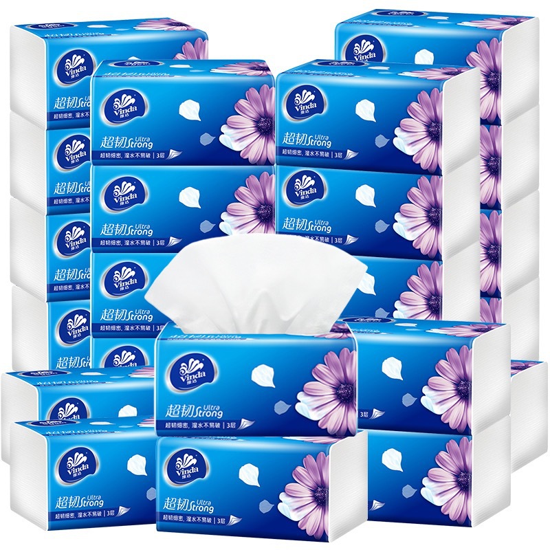 抽纸130抽整箱家庭装餐巾纸家用卫生纸巾促销包邮超韧纸抽|ru