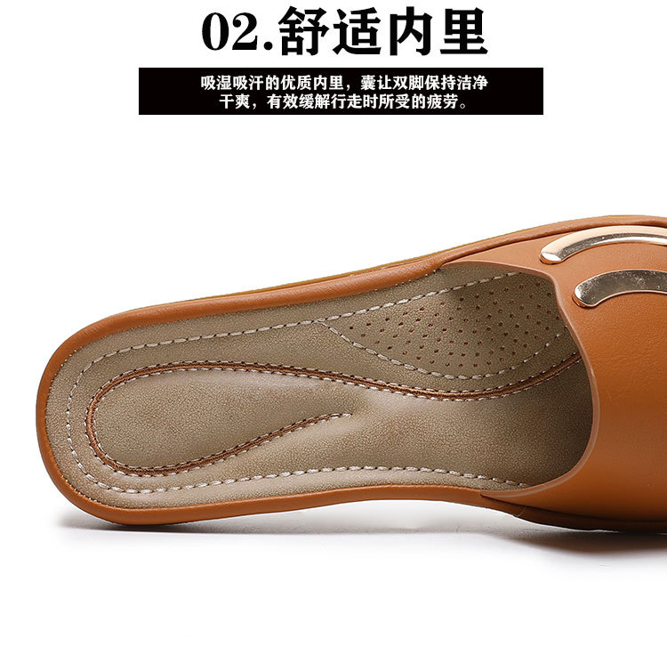 The 2024 new large-sized women's shoes, flip-flops, fashionable and comfortable cross-border sandals, casual beach slippers, and stylish style undefined
