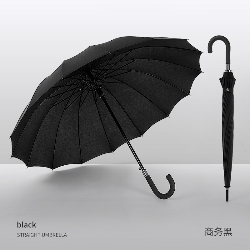 黑胶遮阳伞_2020年新款雨伞16骨长柄自动伞定制logo折叠黑胶 - 阿里巴巴