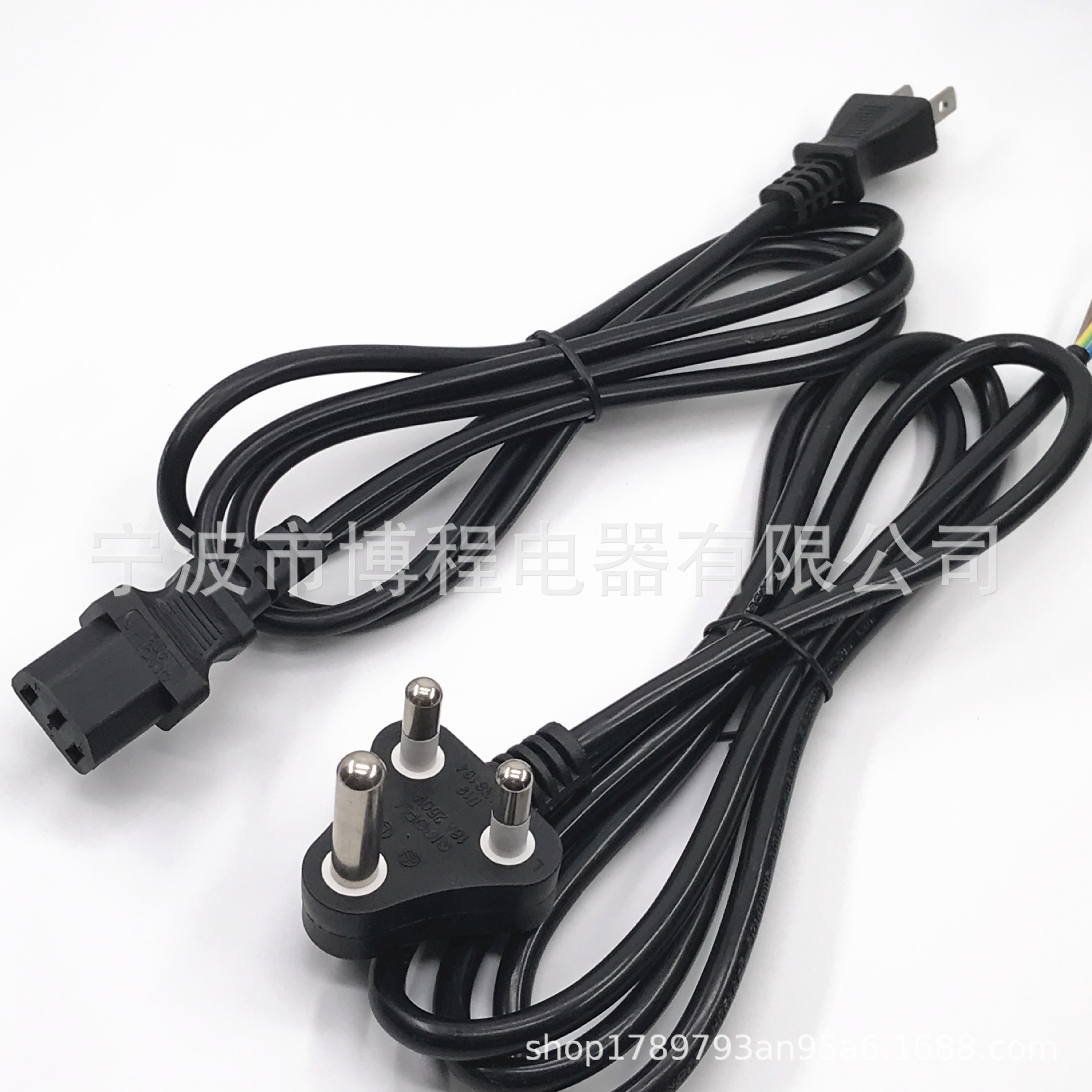 南非sabs认证插头电源线 大小南非电源线 中东插头电源线ac电源线