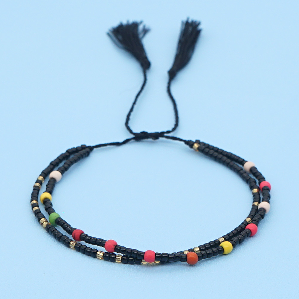 Fashion Wild Rice Beads Hand-woven Multi-layer Beaded Tassel Bracelet display picture 6