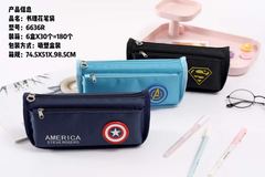 新款男款漫威型大容量多功能筆袋6636 學生鉛筆盒 收納文具盒