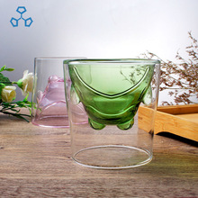 创意青蛙内胆双层杯无底正反两用高硼硅水杯耐热牛奶杯果汁杯