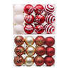 Ying Hao Christmas balls ornament Painted patterns 24 individual/Set of Christmas balls 6cm Christmas tree decoration goods in stock