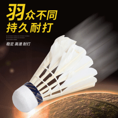 耐打羽毛球練習比賽用學生初學者訓練鵝毛羽毛球批發定制廠家直銷